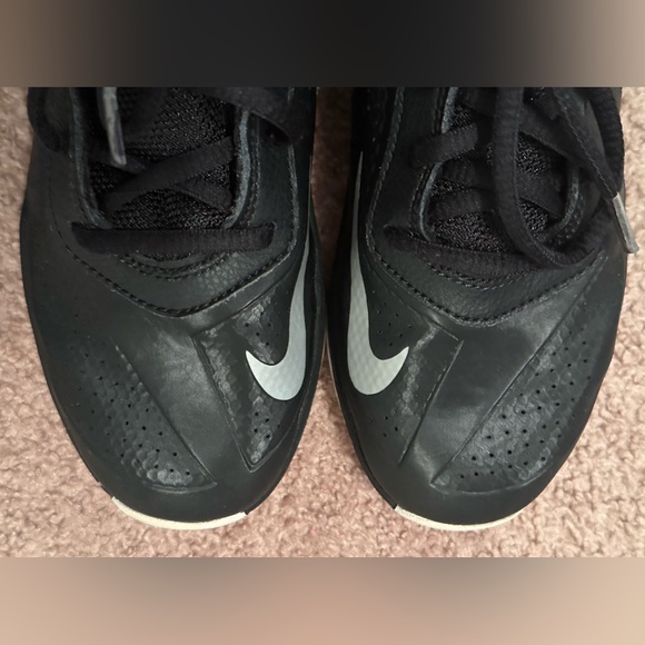 Nike Team Hustle D7 Retro Black Basketball High Top Shoes Athletic Sneakers 3Y - Picture 8 of 14